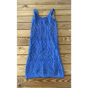 Bebe Lace Lined Bodycon Dress Size Medium Women’s Blue